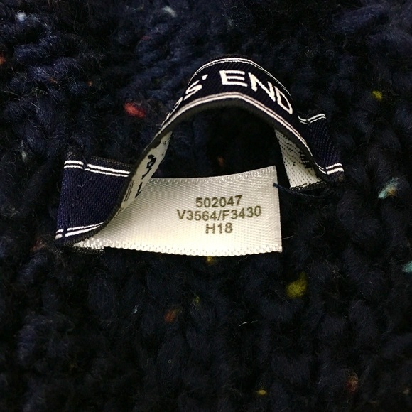 LANDS’ END Infinity Scarf Chunky Cable Knit Multicolor Speckled Yarn Cozy Warm - Picture 7 of 10